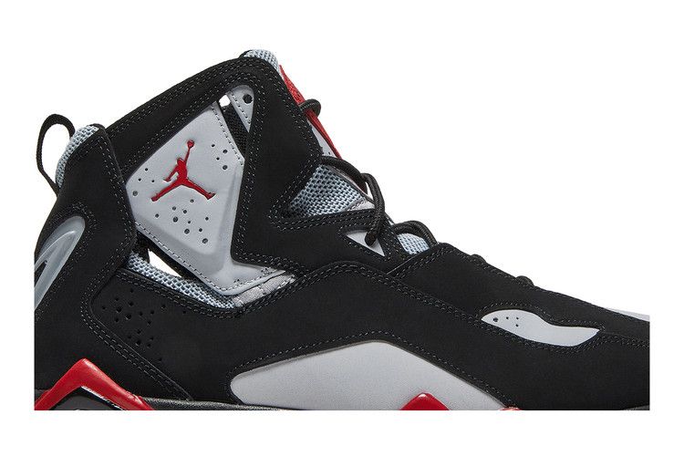 Air Jordan True Flight Black Varsity Red Wolf Grey