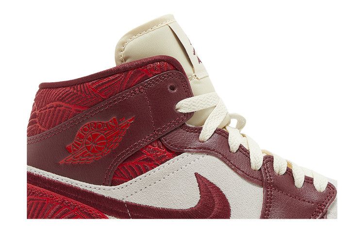 Air Jordan 1 Mid SE Tiki Leaf Team Red (Women's)