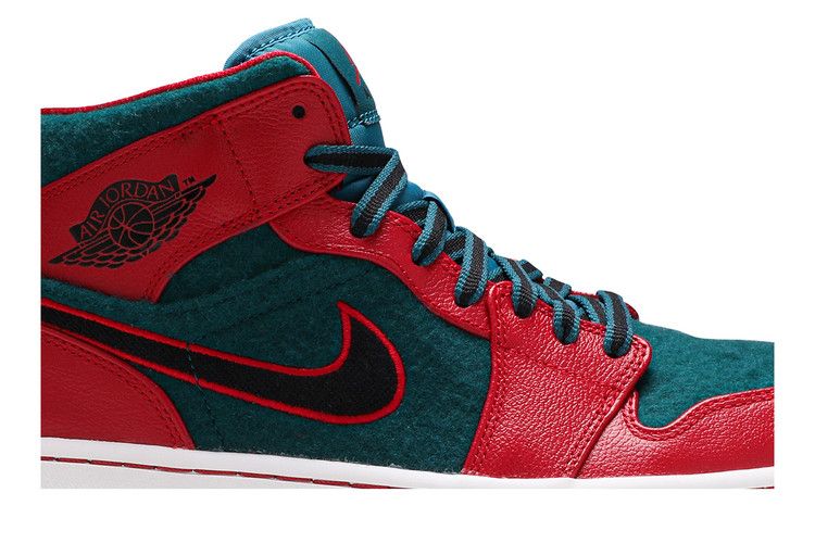 Air Jordan 1 Mid Gym Red Black Dark Sea