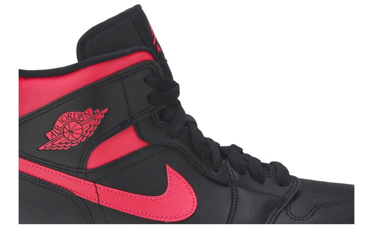 Air Jordan 1 Mid Black Siren Red (Women's)