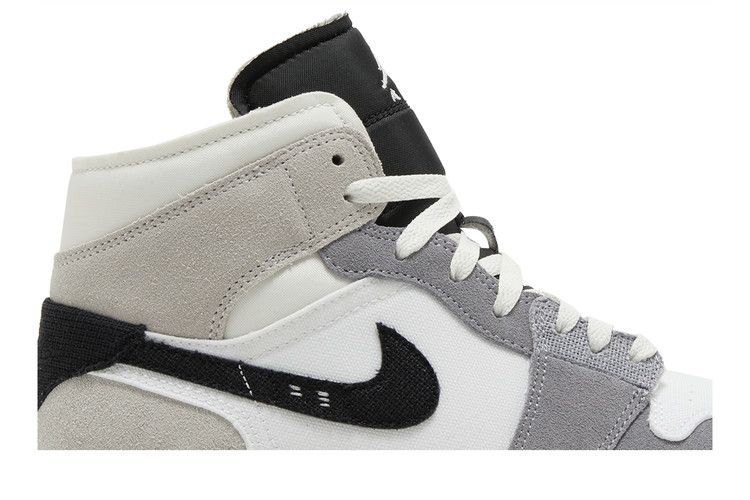 Air Jordan 1 Mid SE Craft White Cement Grey Black