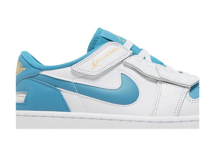 Air Jordan 1 Low FlyEase White Aquatone Celestial Gold