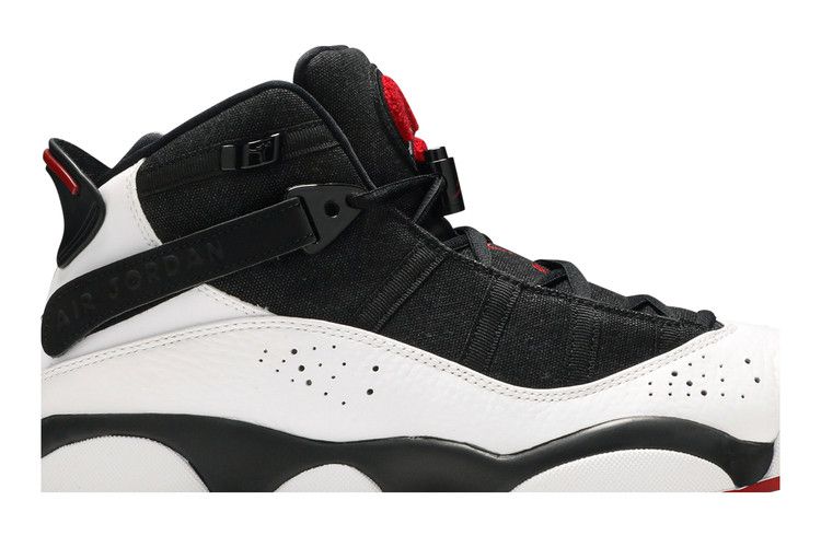 Air Jordan 6 Rings Black White Gym Red