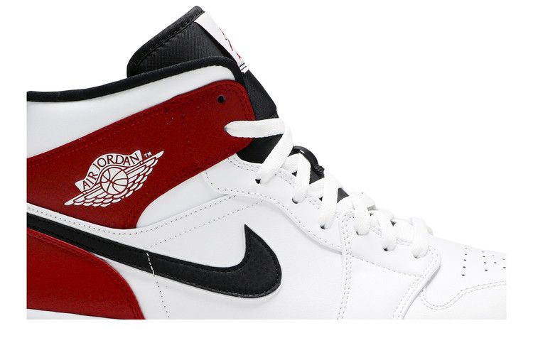 Air Jordan 1 Mid White Black Gym Red