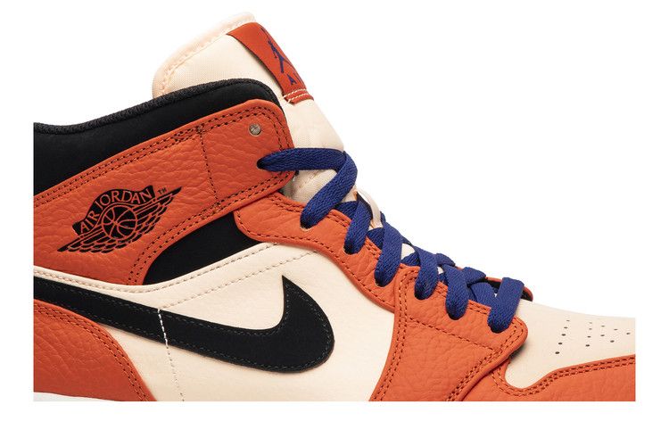Air Jordan 1 Mid Team Orange Black