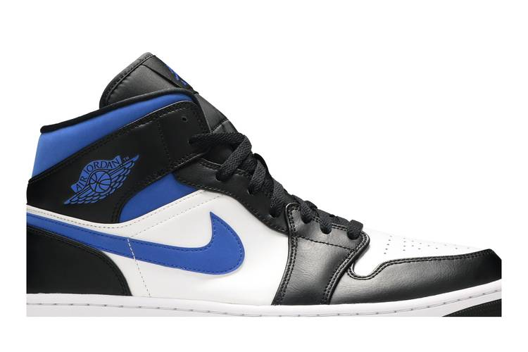 Air Jordan 1 Mid White Black Racer Blue