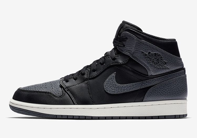 Air Jordan 1 Retro Mid Black Dark Grey