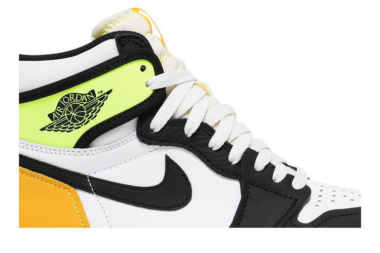 Air Jordan 1 Retro High White Black Volt University Gold