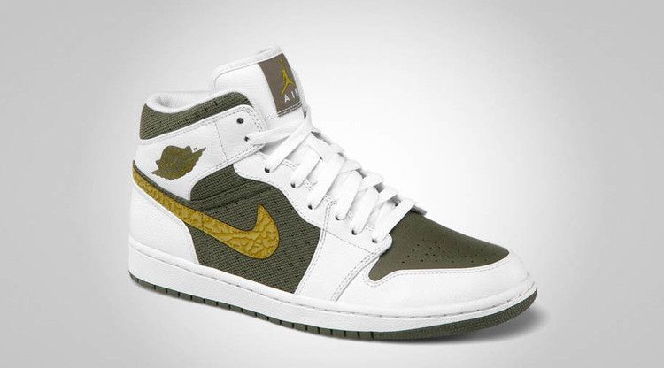 Air Jordan 1 Phat Mid White Peat Moss Cargo Khaki