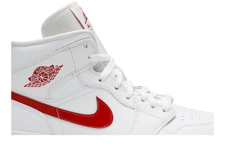 Air Jordan 1 Mid White University Red (Women's)