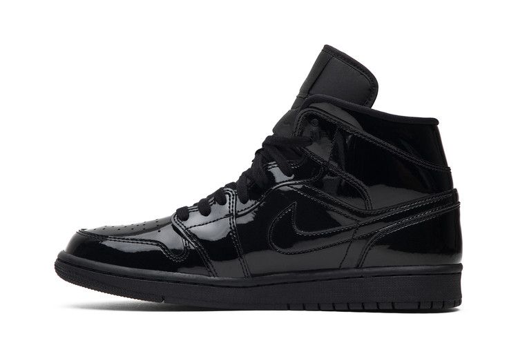 Air Jordan 1 Mid SE Triple Black Patent (Women's)
