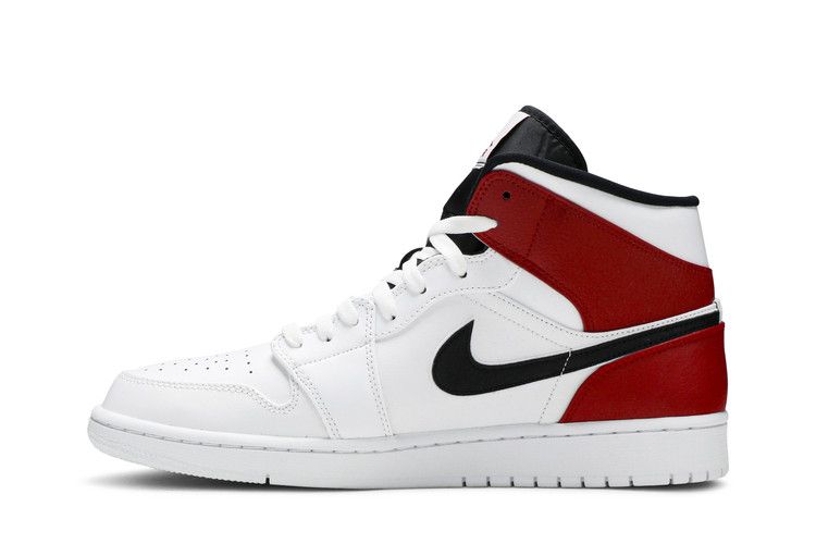 Air Jordan 1 Mid White Black Gym Red
