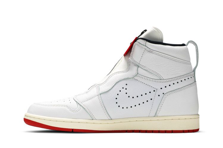 Air Jordan 1 Retro High Zip White University Red