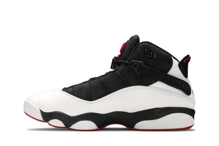Air Jordan 6 Rings Black White Gym Red