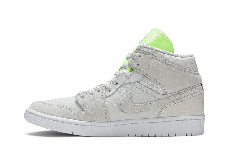 Air Jordan 1 Mid Vast Grey Ghost Green (Women's)