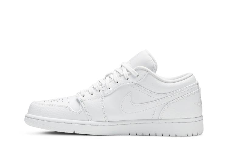 Air Jordan 1 Low Triple White Tumbled Leather