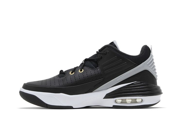 Air Jordan Max Aura 5 Black White Wolf Grey Metallic Gold
