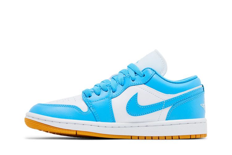 Air Jordan 1 Low White Gum Light Brown Dark Powder Blue (Women's)