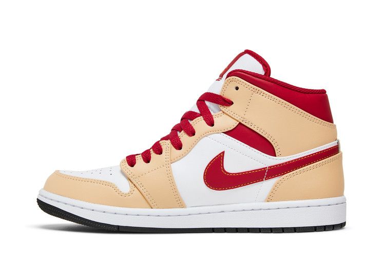 Air Jordan 1 Mid Light Curry Cardinal