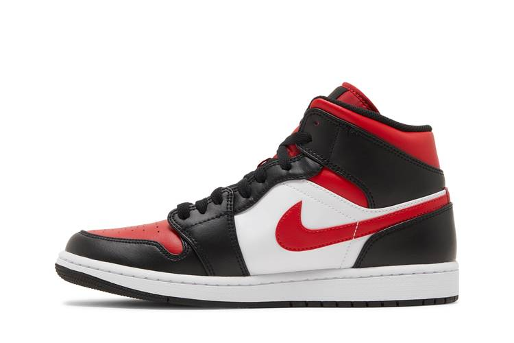 Air Jordan 1 Mid White Black Red (2022)
