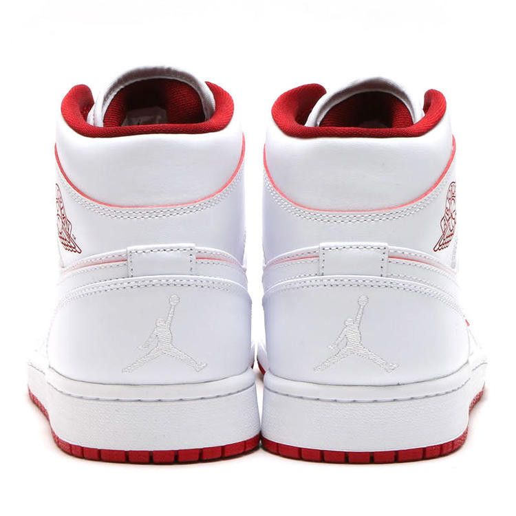 Air Jordan 1 Retro Mid White Gym Red Black