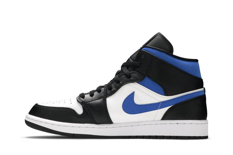 Air Jordan 1 Mid White Black Racer Blue