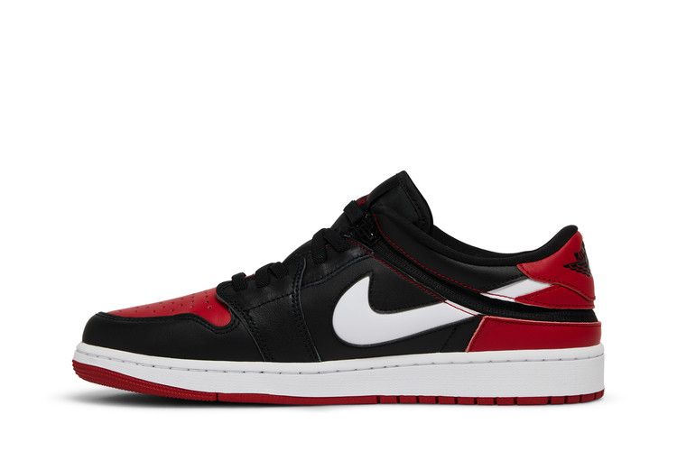 Air Jordan 1 Low FlyEase Black White Gym Red