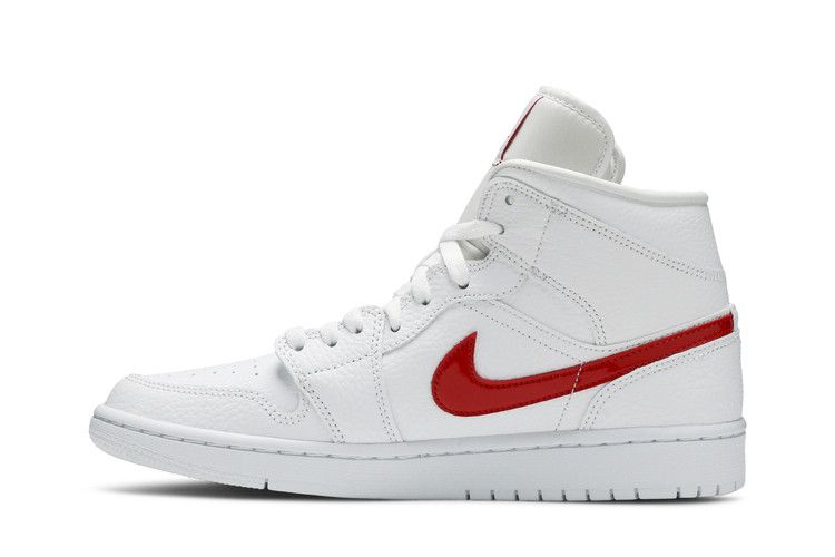 Air Jordan 1 Mid White University Red (Women's)