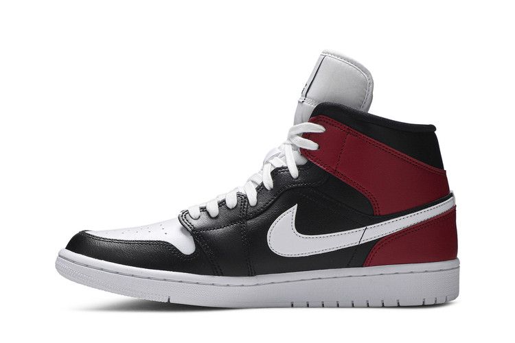 Air Jordan 1 Mid Black Noble Red (Women's)