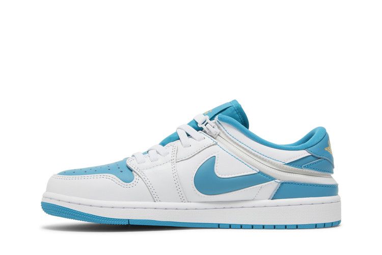 Air Jordan 1 Low FlyEase White Aquatone Celestial Gold