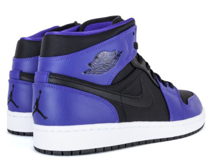 Air Jordan 1 Mid Black Dark Concord (2014)