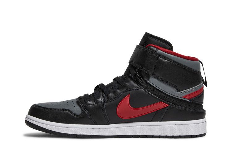 Air Jordan 1 High FlyEase Black Gym Red Smoke Grey