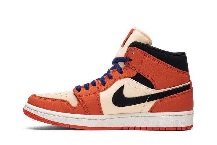 Air Jordan 1 Mid Team Orange Black