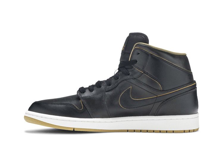 Air Jordan 1 Retro Mid Black Metallic Gold