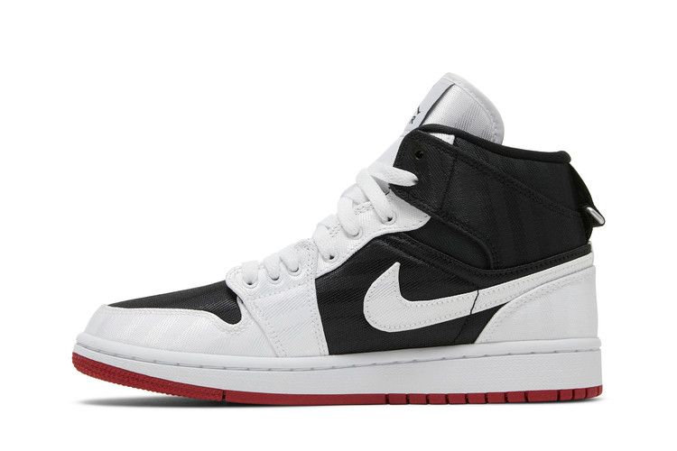 Air Jordan 1 Mid SE Utility Canvas White Black Gym Red (Women's)