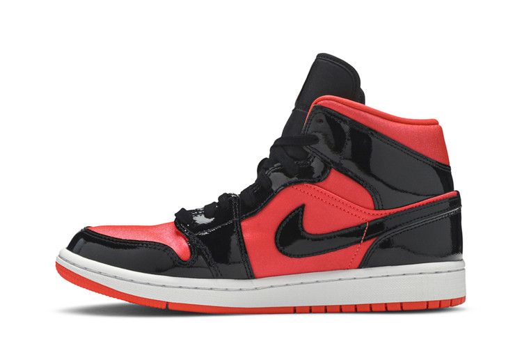 Air Jordan 1 Mid Hot Punch Black (Women's)