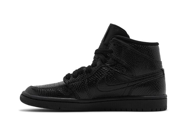 Air Jordan 1 Mid Black Snakeskin (Women's)