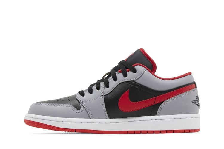 Air Jordan 1 Low Black Light Smoke Grey Gym Red