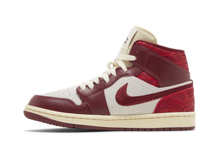 Air Jordan 1 Mid SE Tiki Leaf Team Red (Women's)