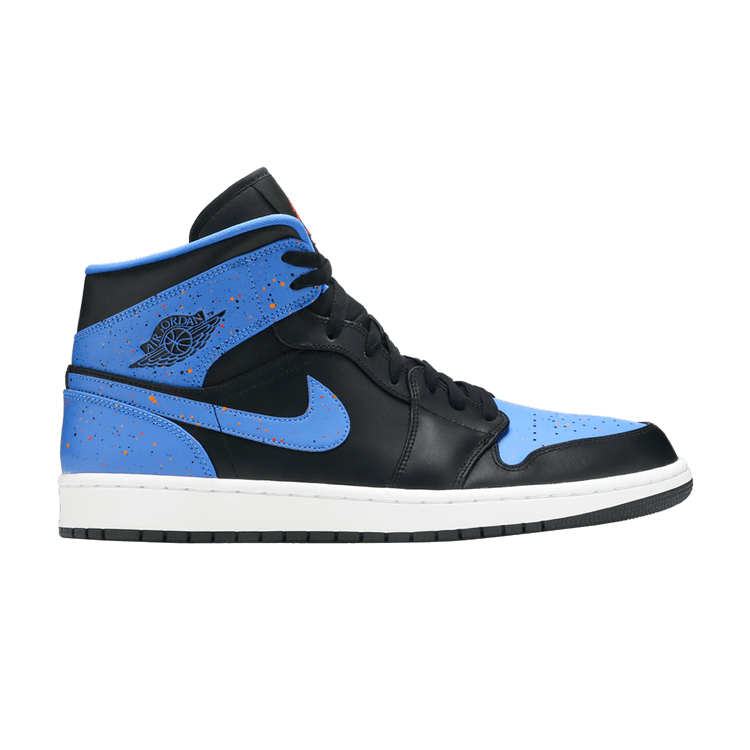 Air Jordan 1 Mid Royal Paint Splatter