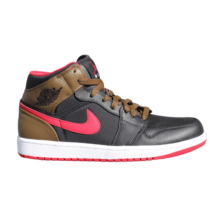 Air Jordan 1 Phat Black Red Olive