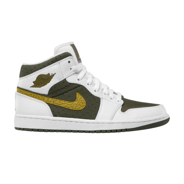 Air Jordan 1 Phat Mid White Peat Moss Cargo Khaki