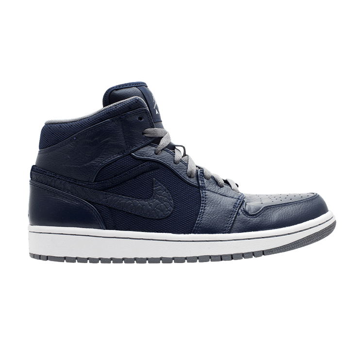 Air Jordan 1 Phat Mid Obsidian Cool Grey