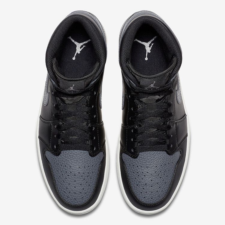 Air Jordan 1 Retro Mid Black Dark Grey