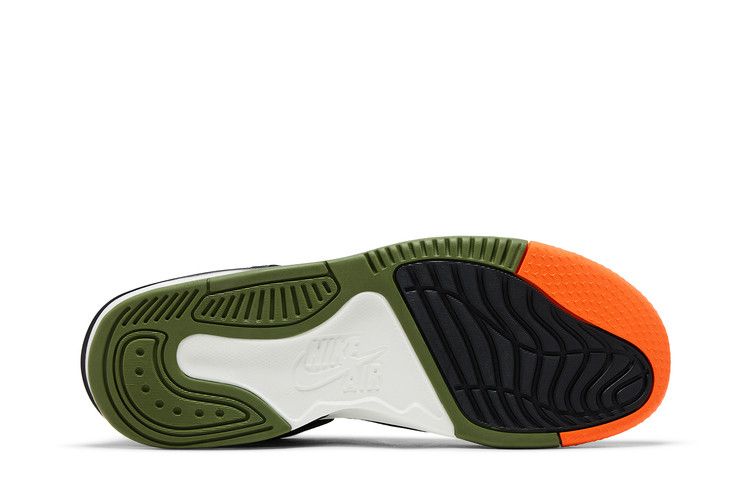 Air Jordan Max Aura 5 Black Bright Mandarin Sail Sky J Light Olive