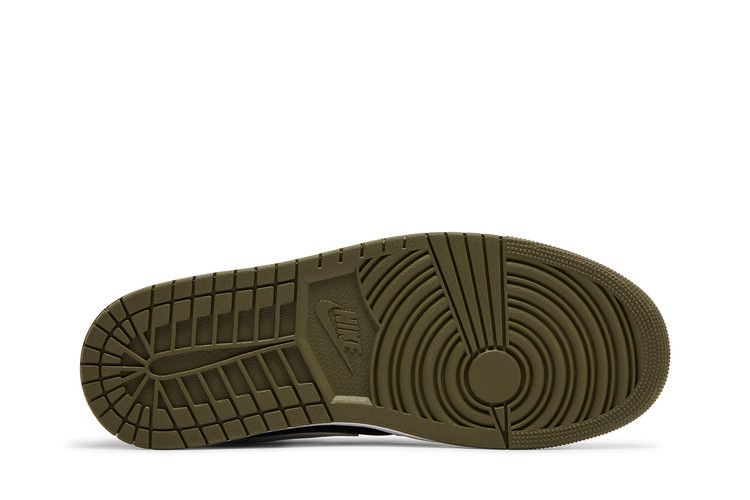 Air Jordan 1 Mid Black White Olive