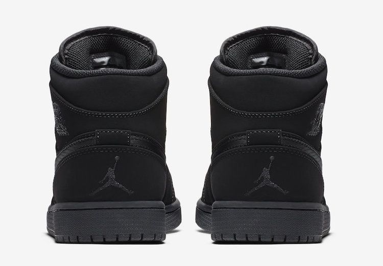 Air Jordan 1 Mid Black Black White