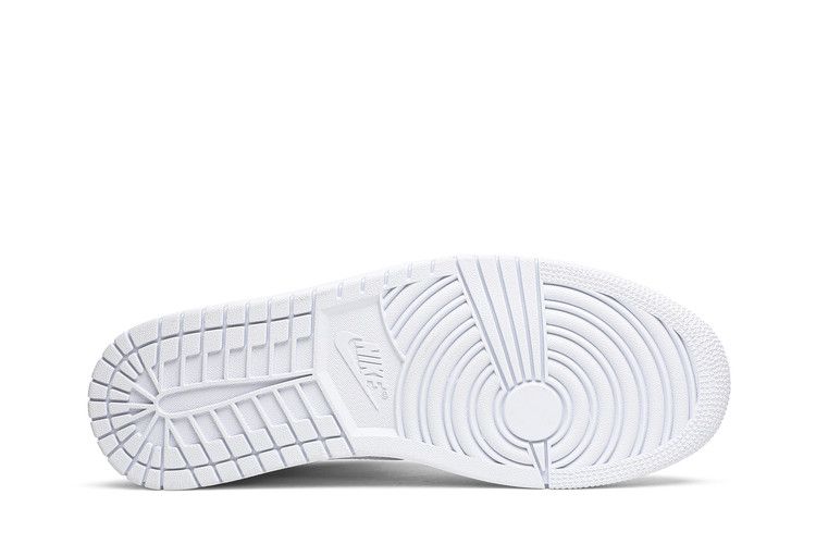 Air Jordan 1 Mid Triple White Patent Swoosh (Women's)
