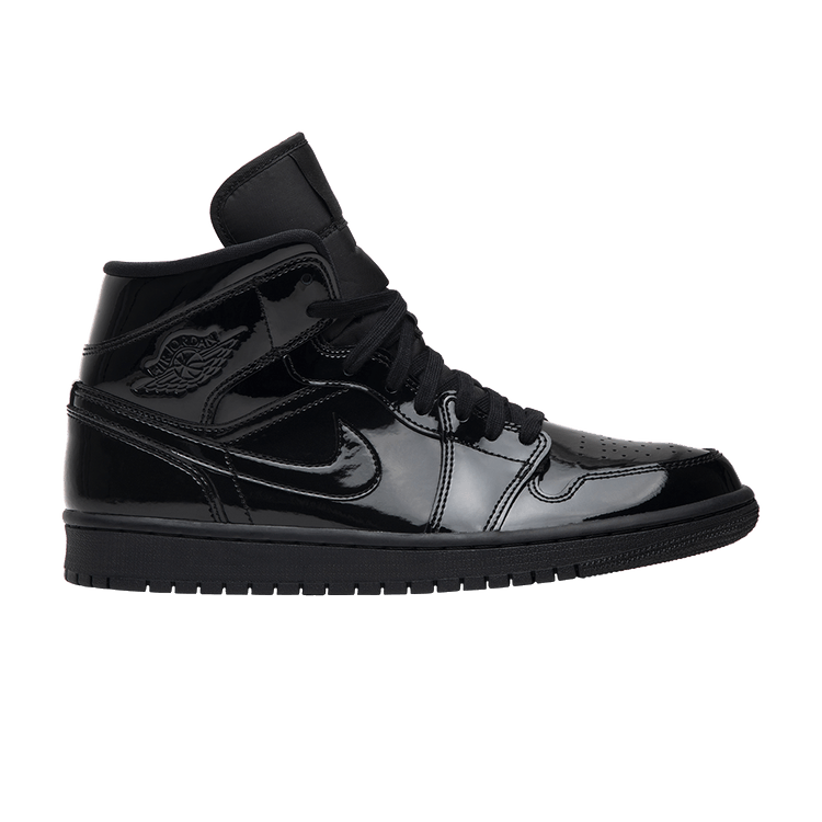 Air Jordan 1 Mid SE Triple Black Patent (Women's)