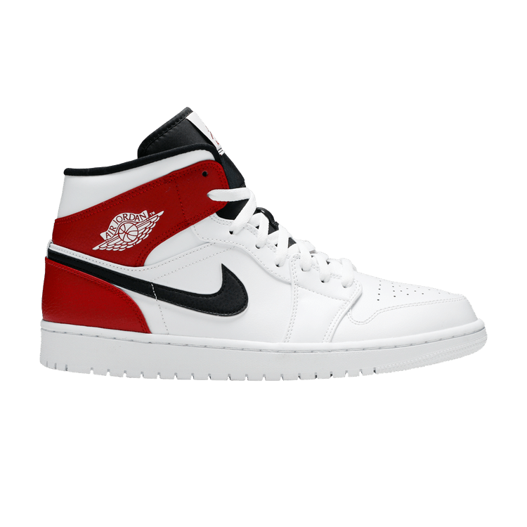 Air Jordan 1 Mid White Black Gym Red